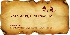 Valentinyi Mirabella névjegykártya